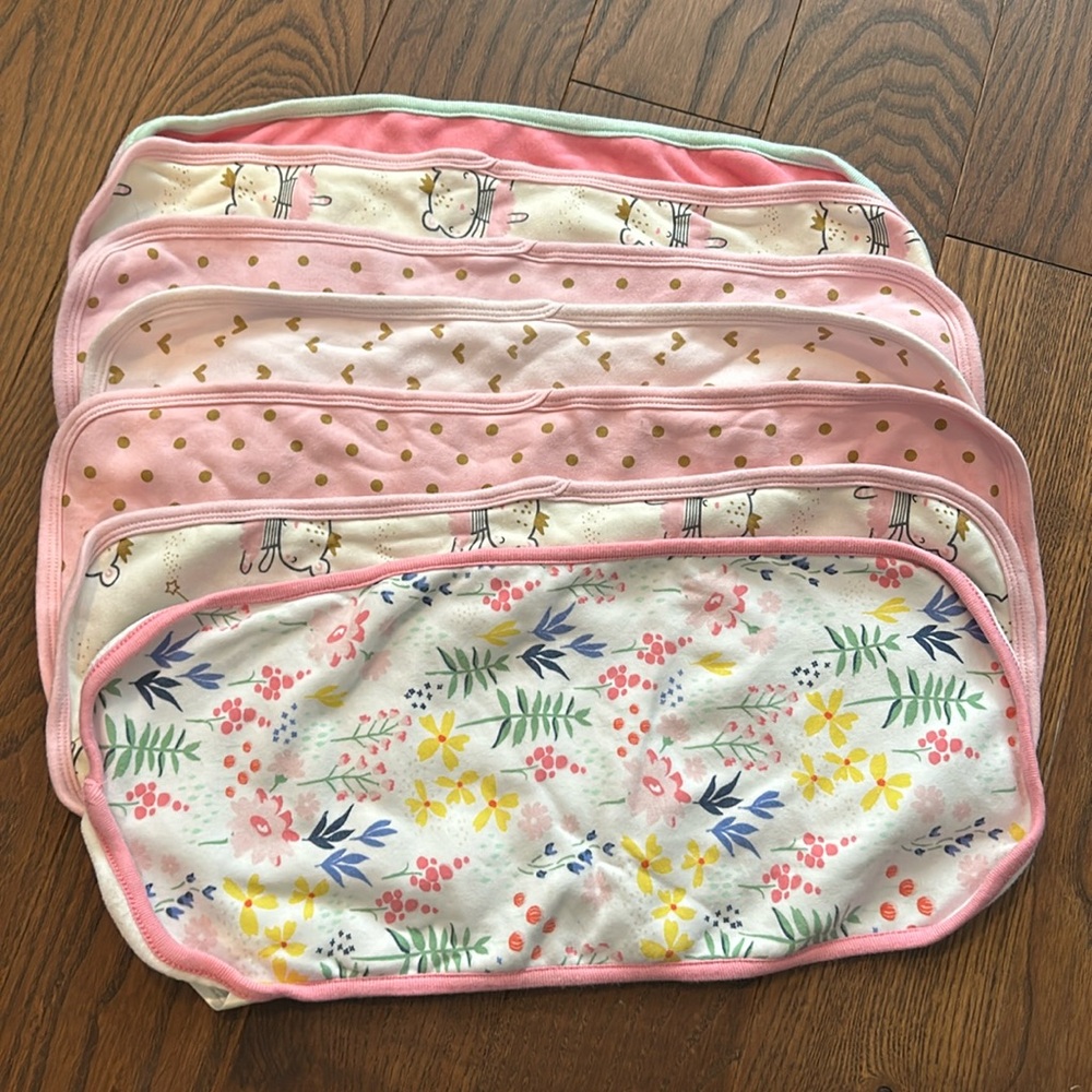 Baby Girl Burp Clothes - 7